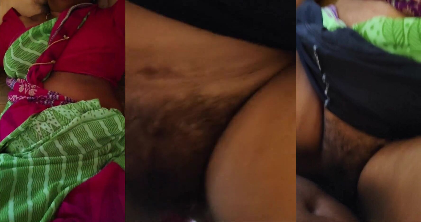 साडी उठा के बेटे ने माँ की काली चूत भर दी!