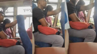 बस के अन्दर भाभी के बूब्स दबाने की सीक्रेट एमएमएस क्लिप