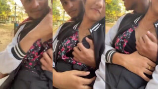 कोलेज की लड़की ने बंक कर के चूची दब्वाई