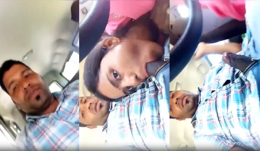 ड्राइवर ने कार में कामवाली से लंड चुस्वाया