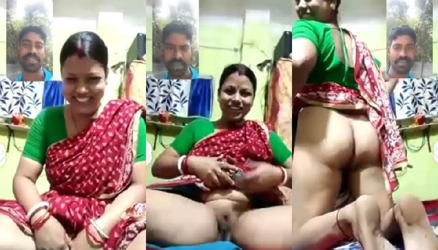 भौजी ने साडी हटा के चूत दिखाई वीडियो कॉल में