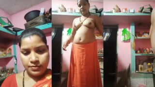 Desi MMS XXX sex clip mein nangi hoti hui dehati Bhabhi