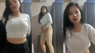 Sexy NE Indian chick’s selfie of stripping & getting nude