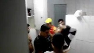 MMS XXX video- Group sex with an Indian Aunty in a toilet