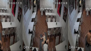 CCTV footage of a horny couple fucking in an office premises