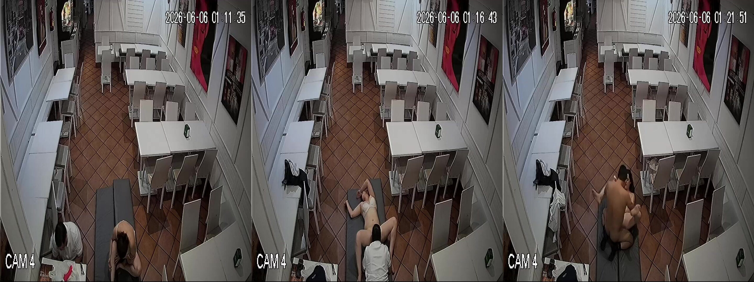 CCTV footage of a horny couple fucking in an office premises
