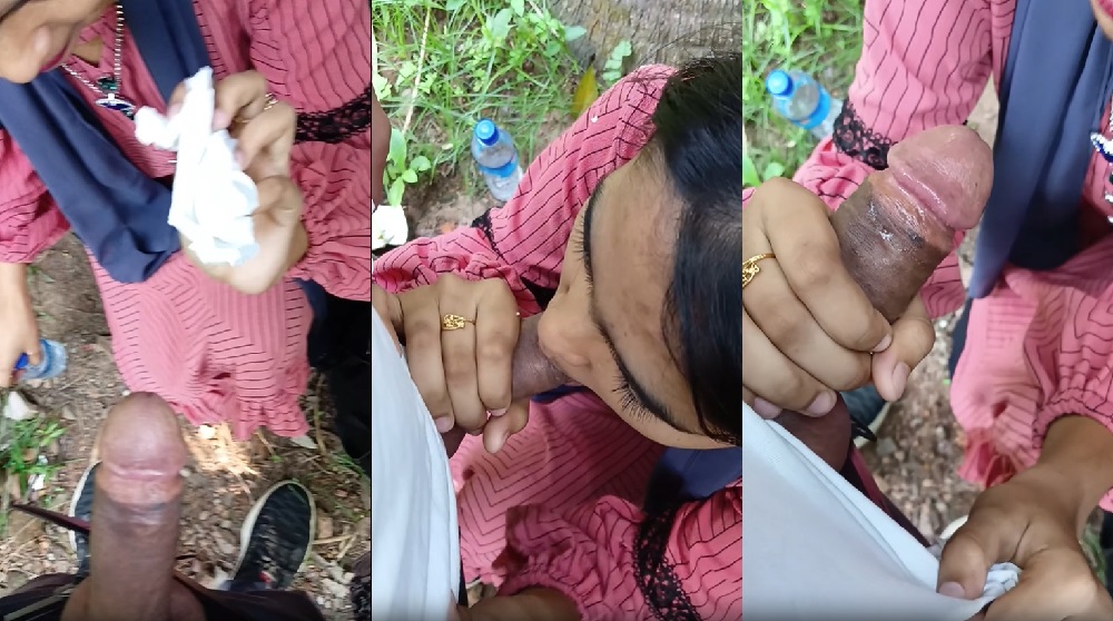 बंगला लड़की का जंगल में लंड सकिंग का वीडियो