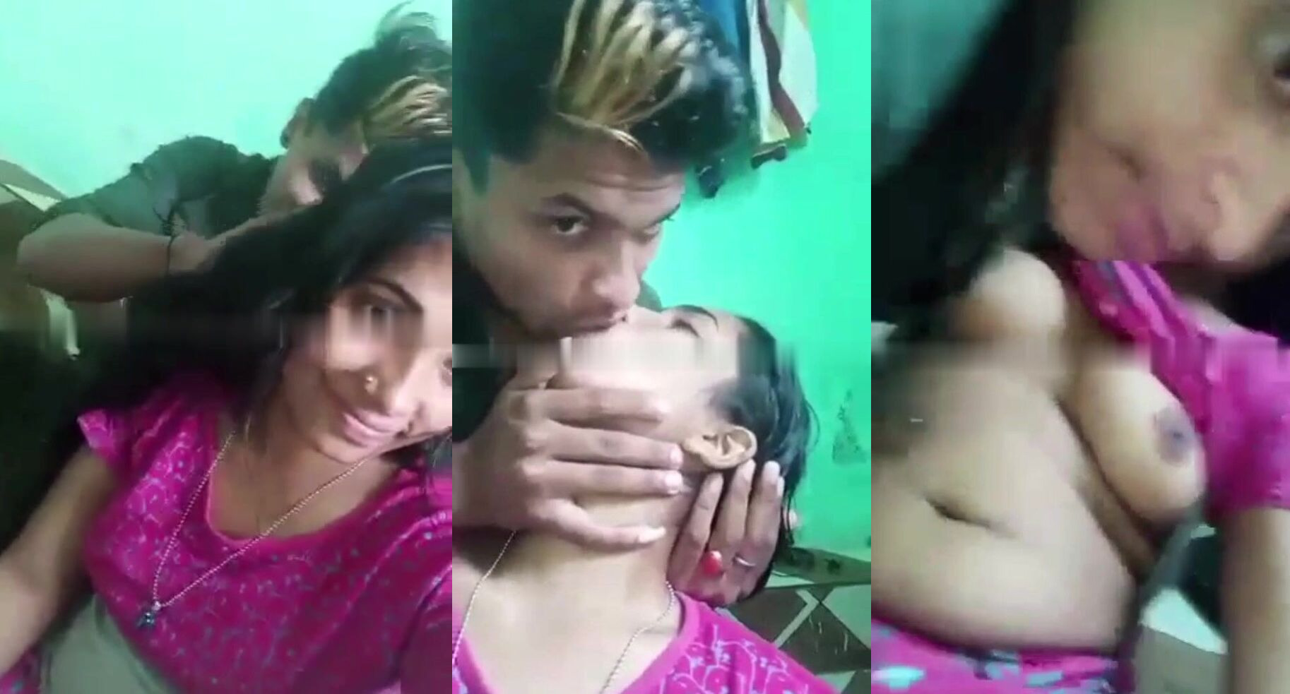 Devar Bhabhi’s kissing & boob pressing desi MMS porn video