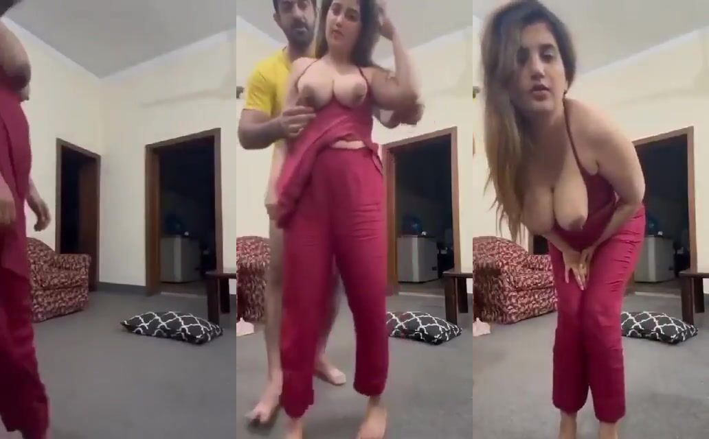 Indian Aunty’s erotic boob & nipple pressing porn blue film