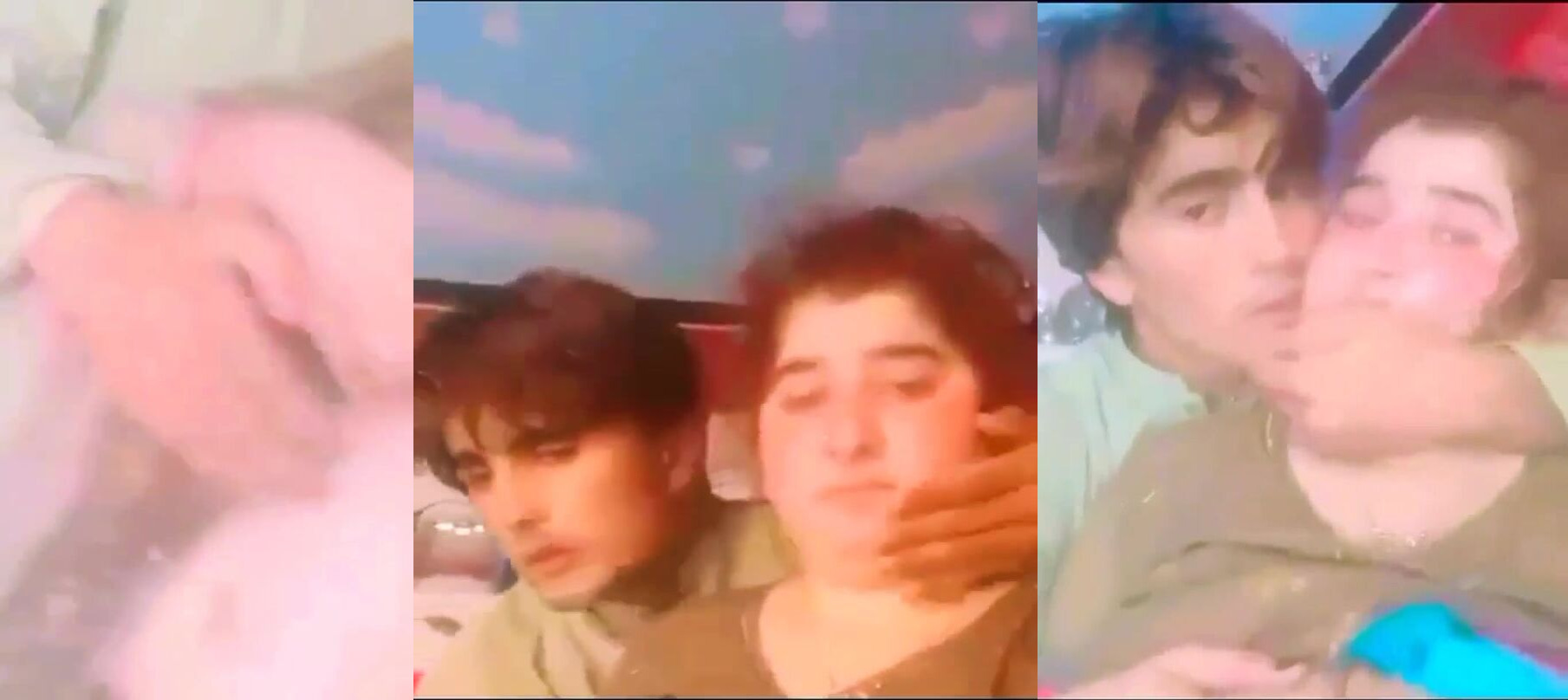 Hot kissing & boob press XXX MMS video of a Pakistani couple