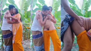 Desi XXX hot video of a sexy Bhabhi fucked outdoors