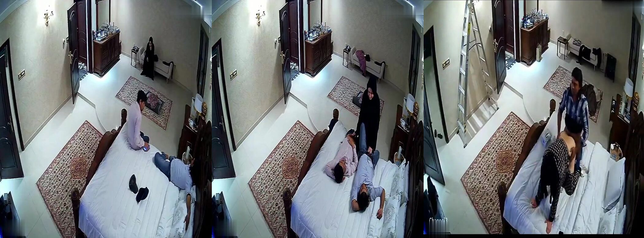 Threesome MFM sex video of 2 guys with a Hijabi Muslim Lady
