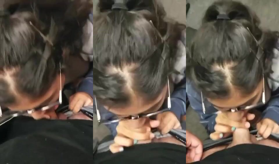 Cute nerdy girl’s blowjob to her boyfriend – Hot sexy vid