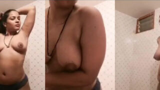 Marathi Vahini shows her boobs in a shower in this selfie