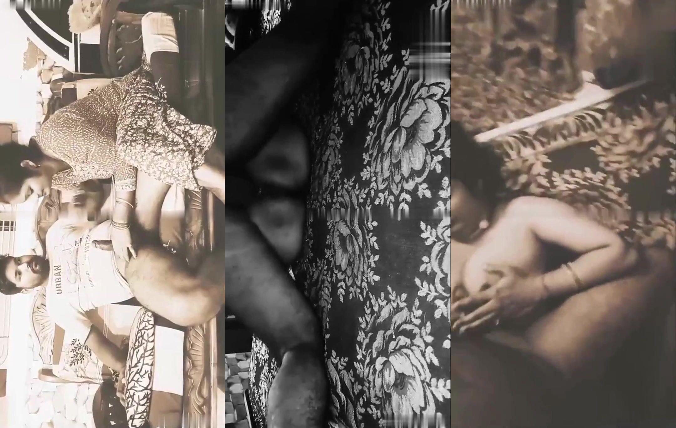 Erotic B&W sepia sex video of an Indian Aunty getting fucked