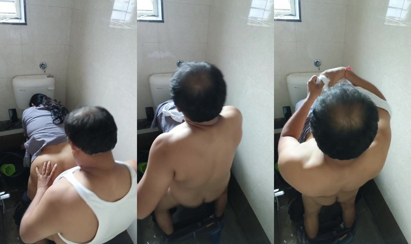 Indian Porn mms clip of Horny Uncle fucking in the toilet