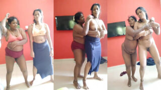 Sexy Indian Aunties naked dance in this hot MMS XXX video
